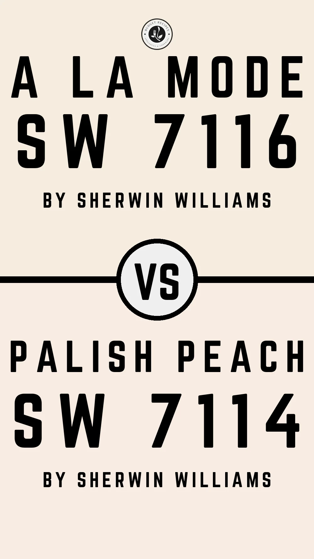 A La Mode SW 7116 vs Palish Peach SW 7114