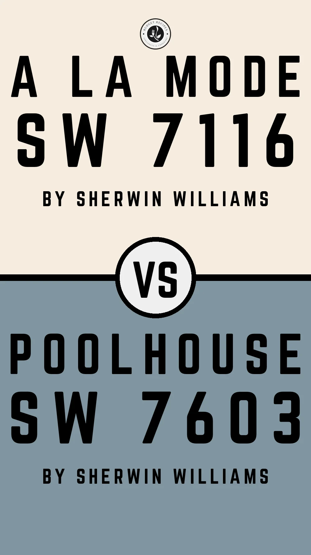 A La Mode SW 7116 vs Poolhouse SW 7603