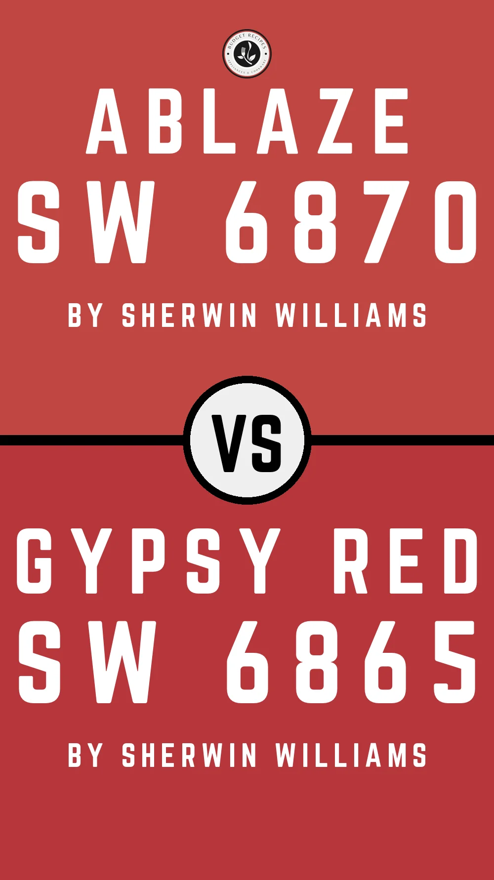 Ablaze SW 6870 vs Gypsy Red SW 6865