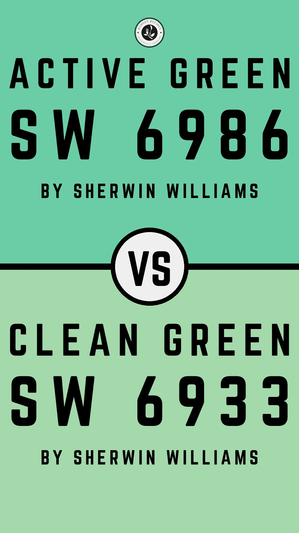 Active Green SW 6986 vs Clean Green SW 6933