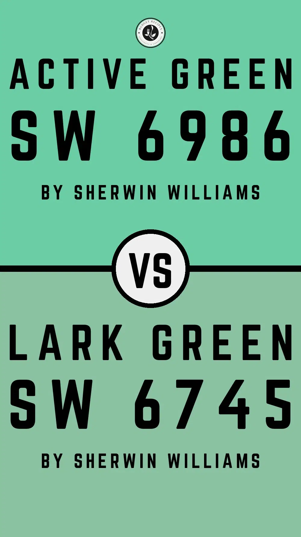 Active Green SW 6986 vs Lark Green SW 6745