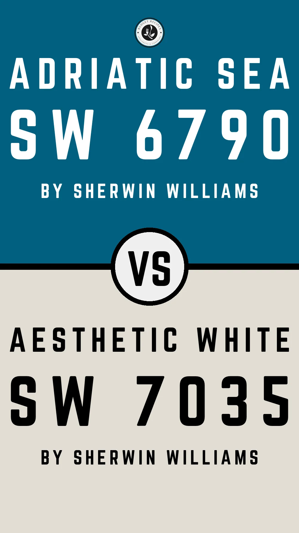 Adriatic Sea SW 6790 vs Aesthetic White SW 7035