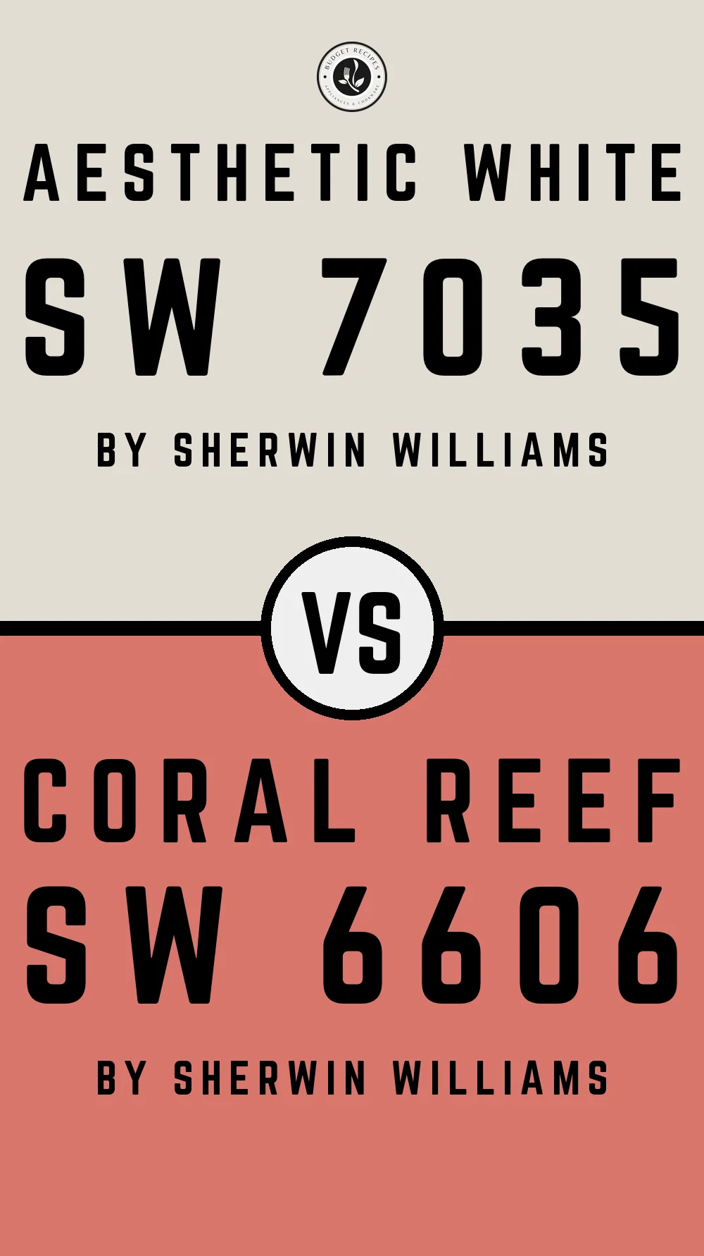 Aesthetic White by Sherwin Williams SW 7035 with Coral Reef SW 6606