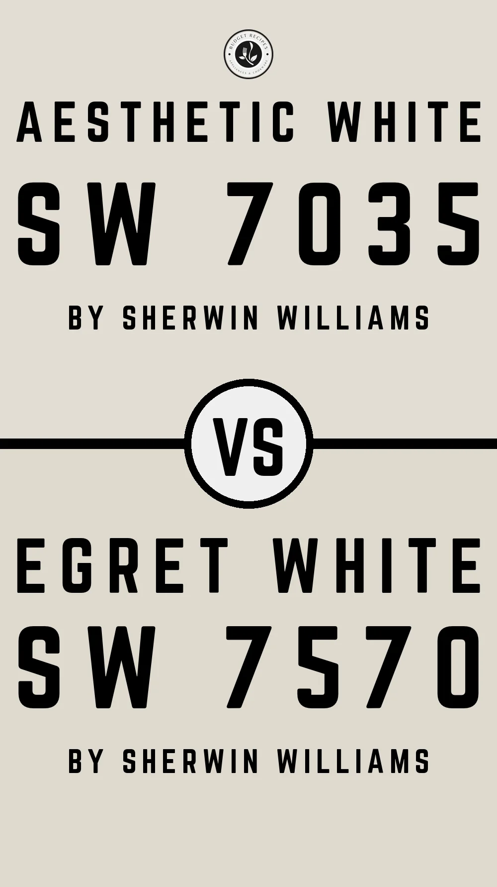 Aesthetic White by Sherwin Williams SW 7035 vs Egret White SW 7570