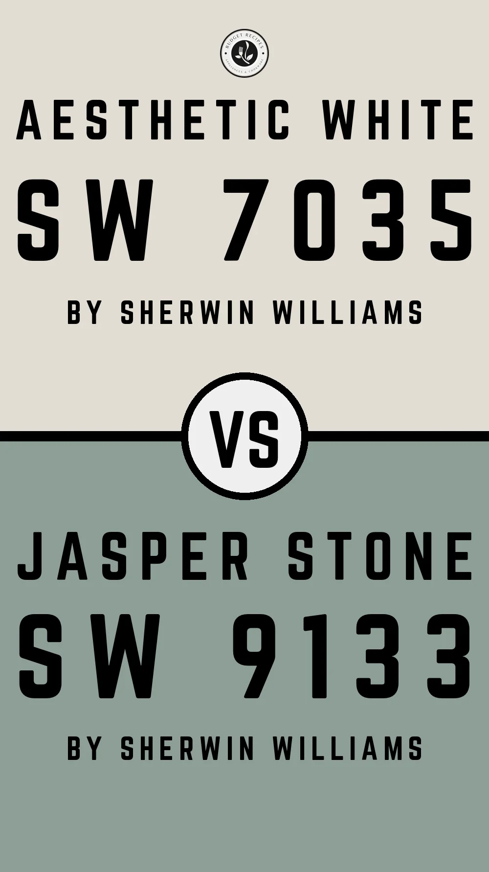 Aesthetic White SW 7035 vs Jasper Stone SW 9133