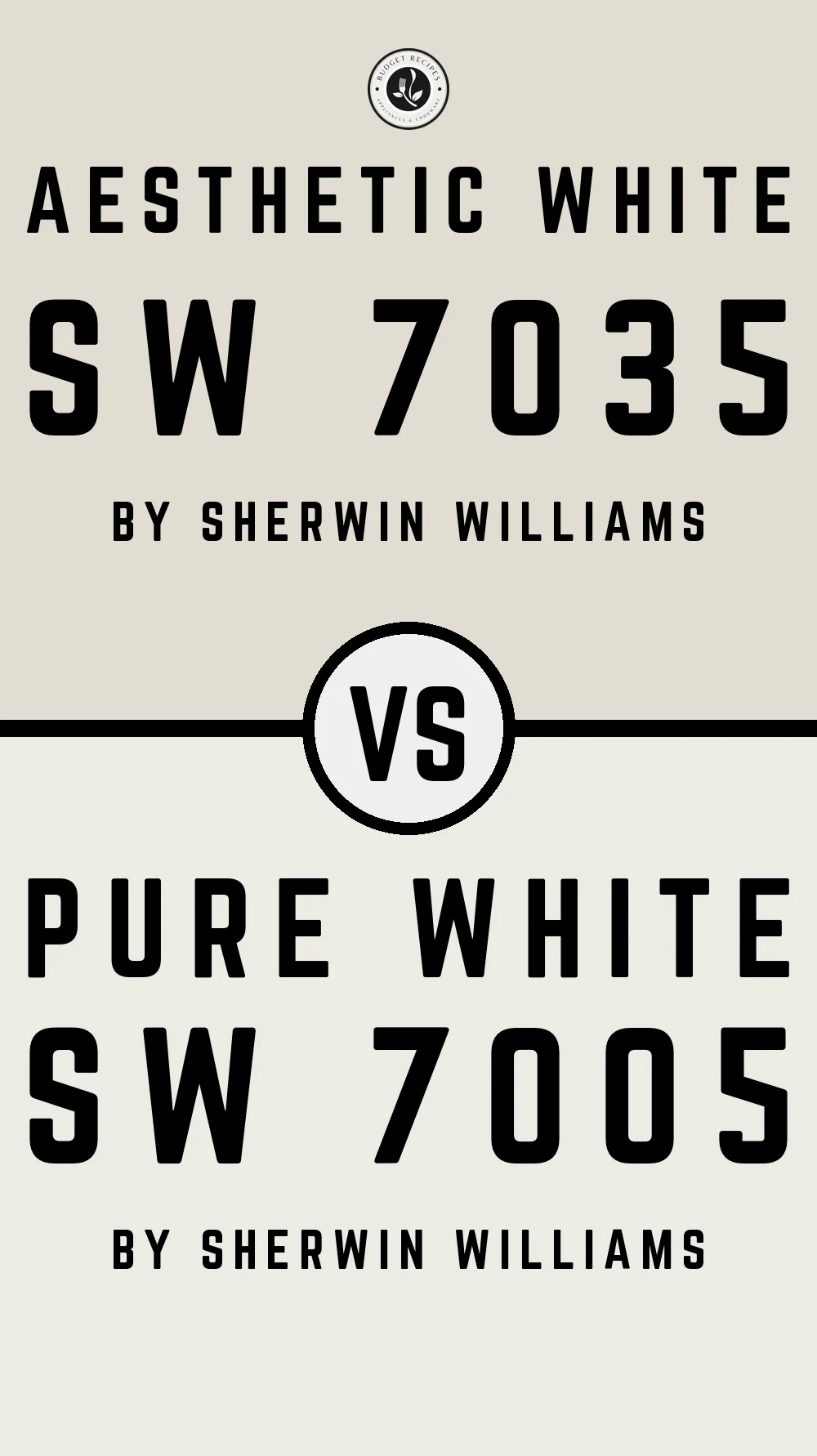 Aesthetic White SW 7035 vs Pure White SW 7005
