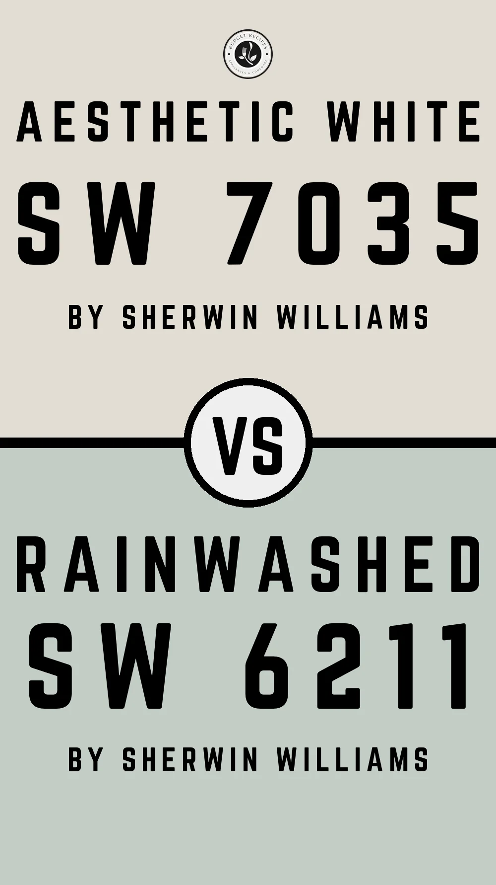 Aesthetic White by Sherwin Williams SW 7035 with Rainwashed SW 6211