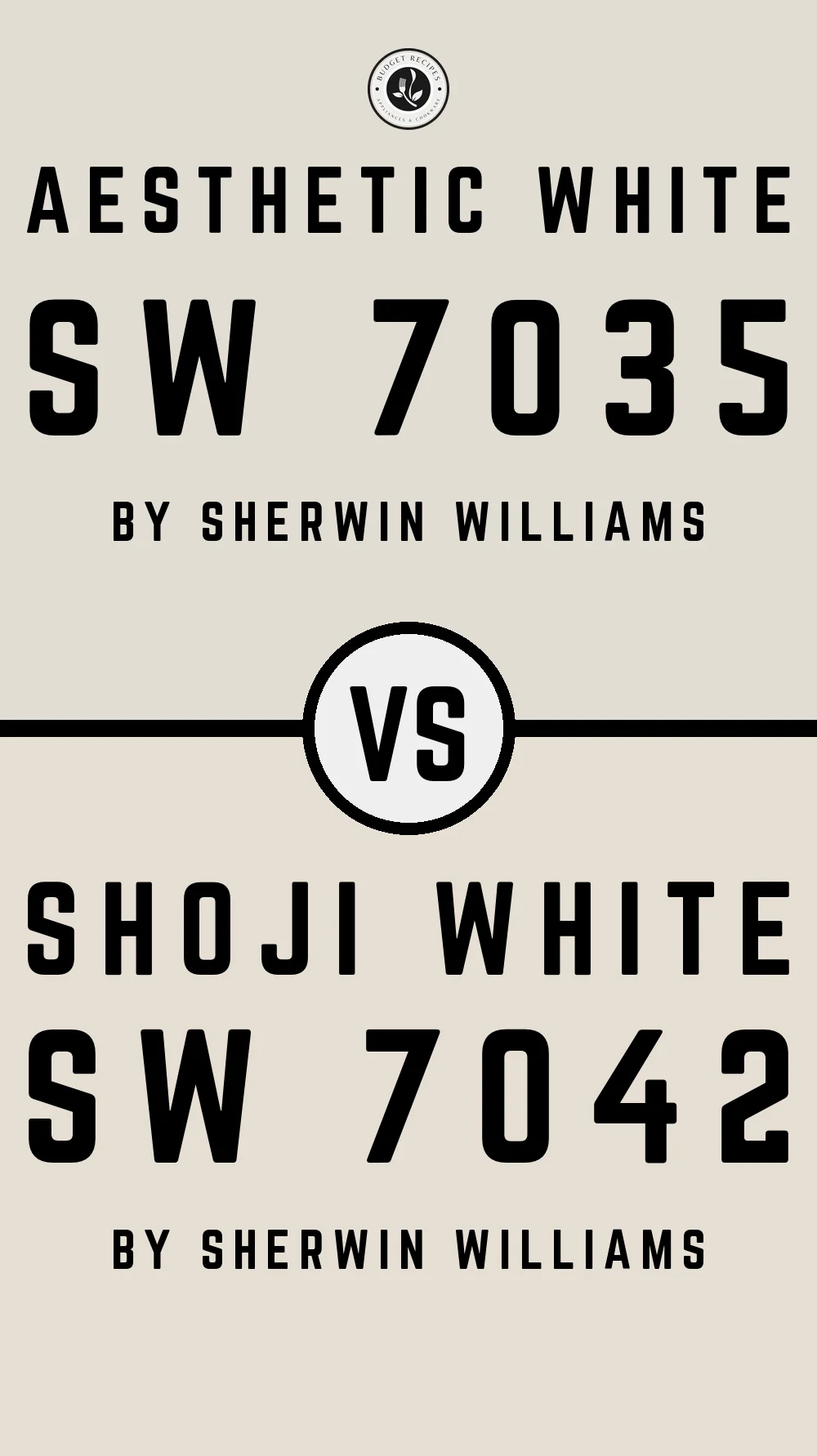 Aesthetic White by Sherwin Williams SW 7035 vs Shoji White SW 7042