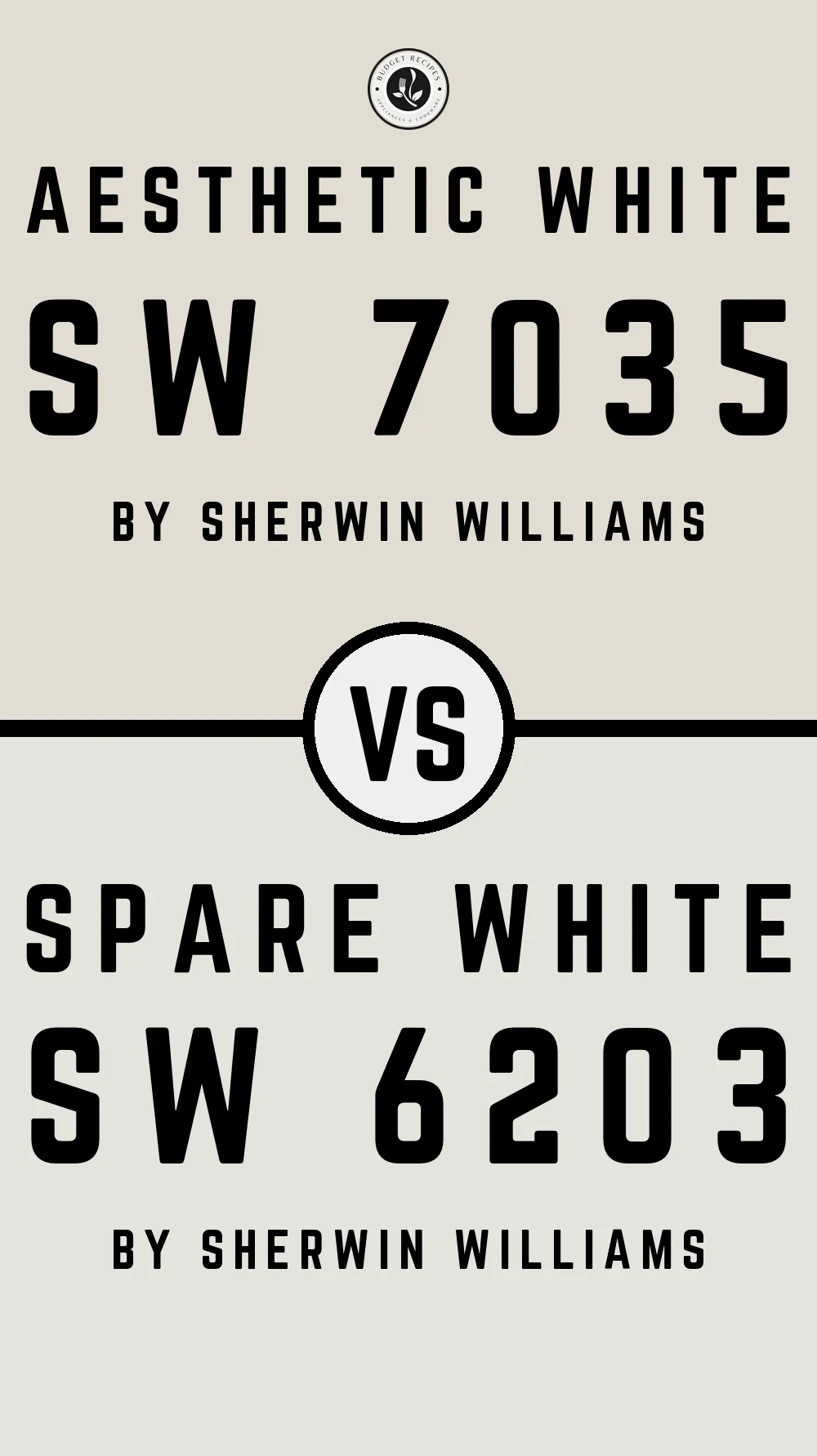 Aesthetic White by Sherwin Williams SW 7035 vs Spare White SW 6203