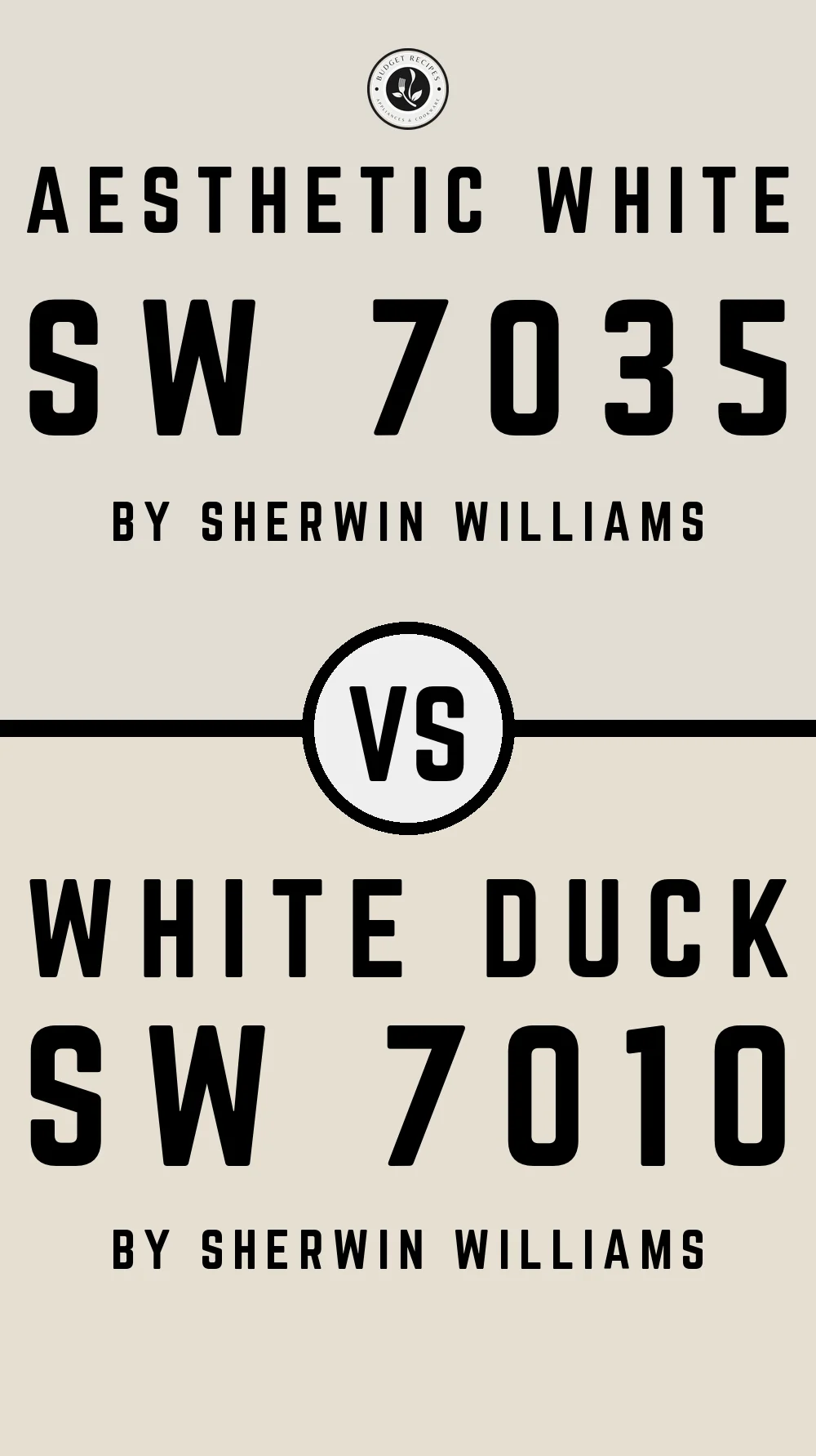 Aesthetic White by Sherwin Williams SW 7035 vs White Duck SW 7010