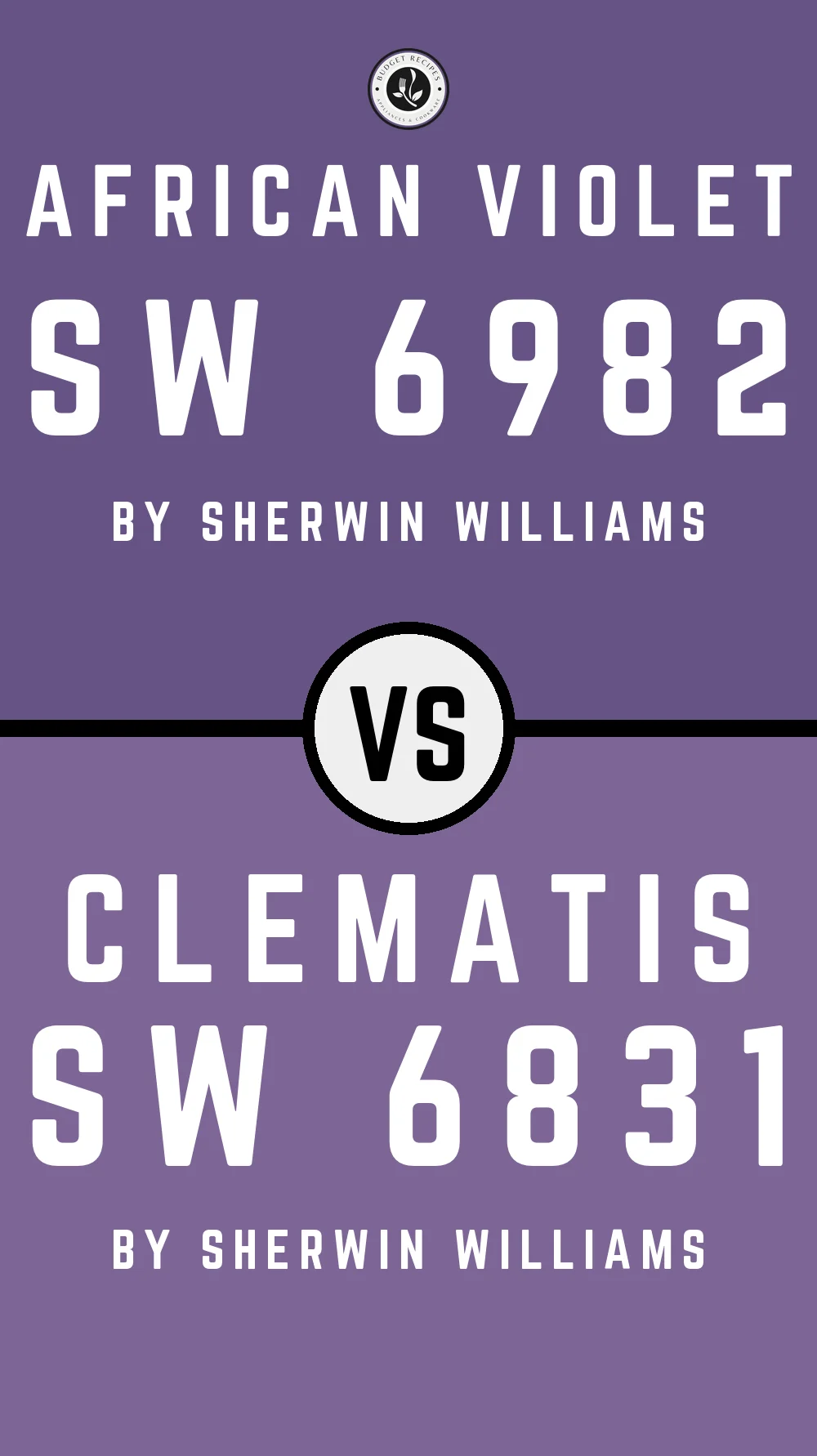 African Violet SW 6982 vs Clematis SW 6831