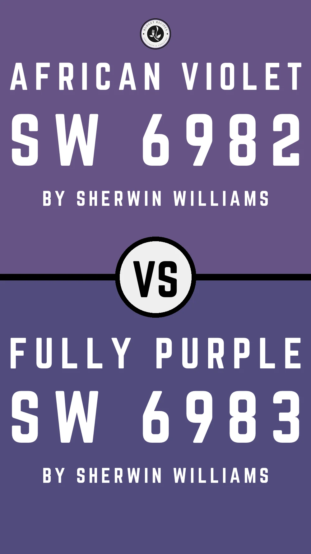 African Violet SW 6982 vs Fully Purple SW 6983