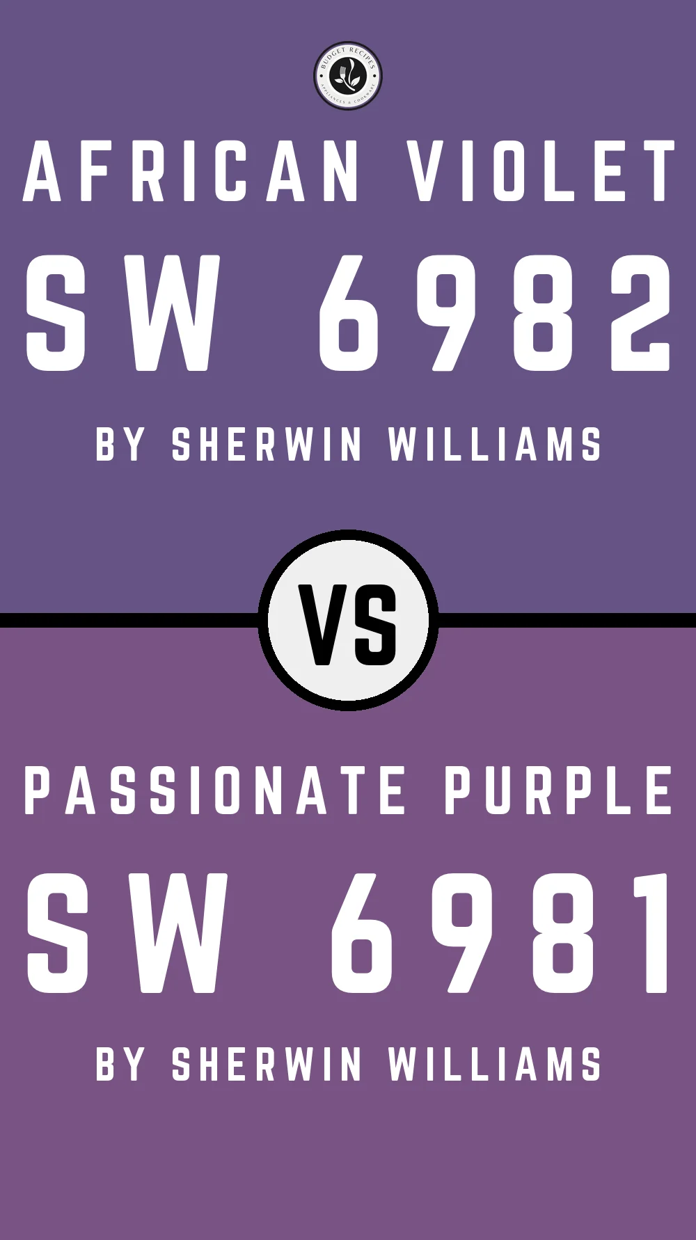African Violet SW 6982 vs Passionate Purple SW 6981