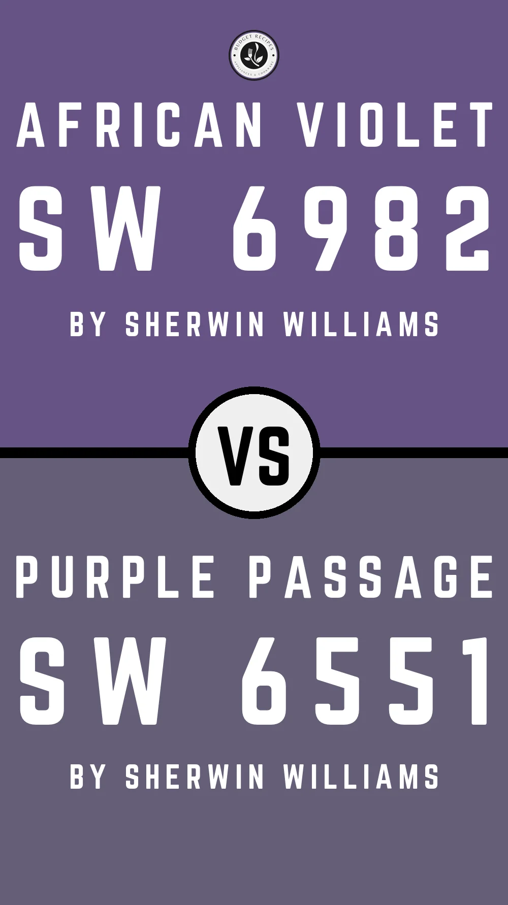 African Violet SW 6982 vs Purple Passage SW 6551