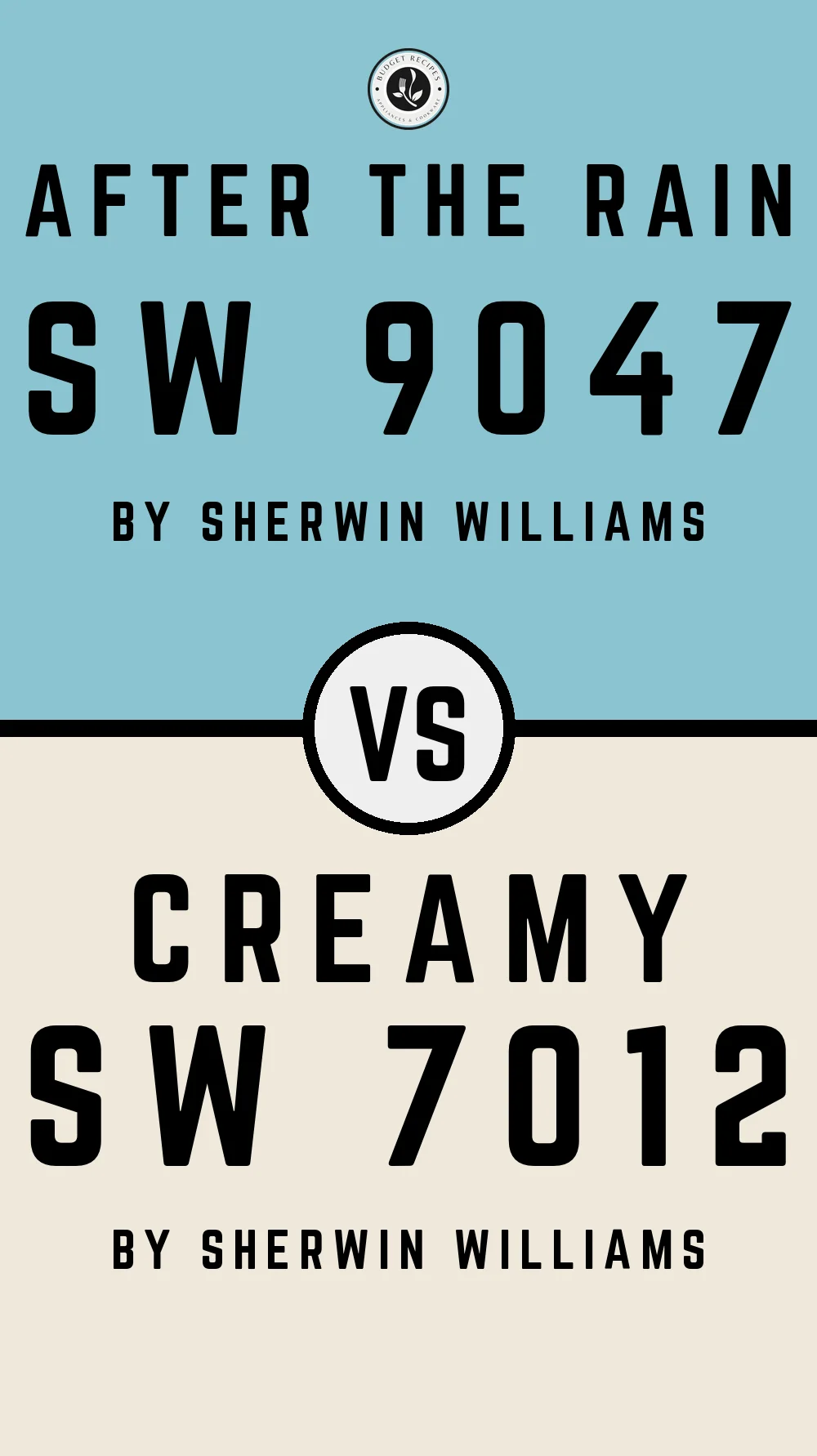After the Rain SW 9047 vs Creamy SW 7012