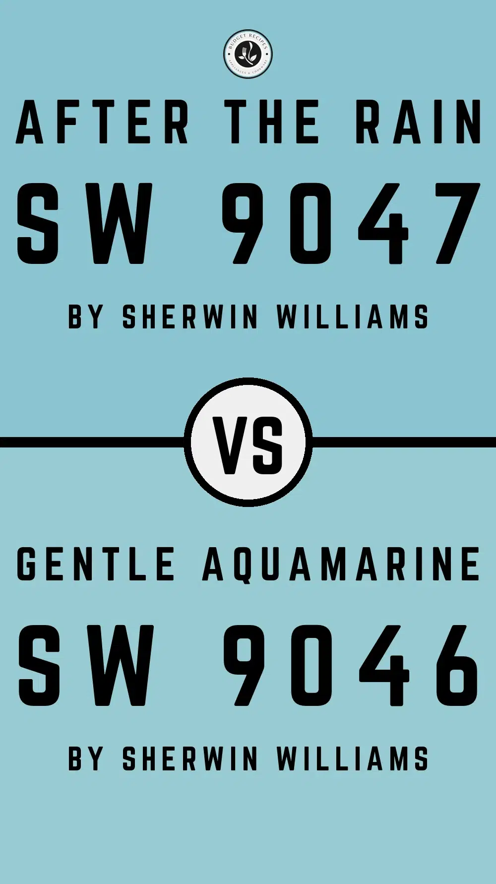 After the Rain SW 9047 vs Gentle Aquamarine SW 9046