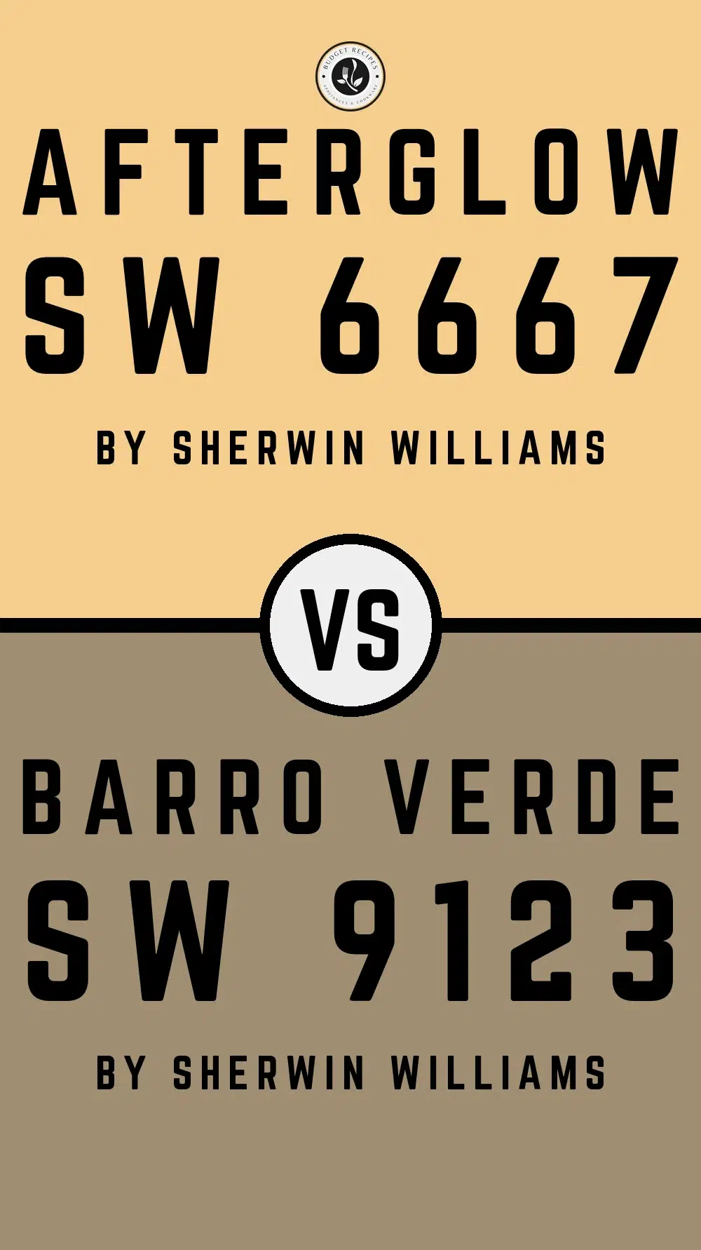 Afterglow SW 6667 vs Barro Verde SW 9123