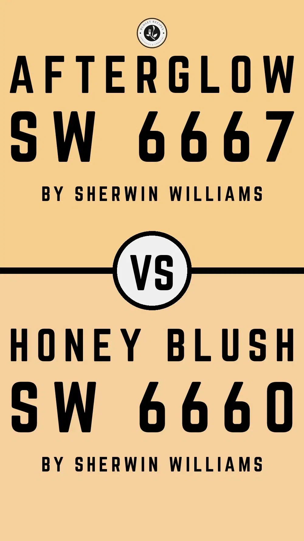 Afterglow SW 6667 vs Honey Blush SW 6660