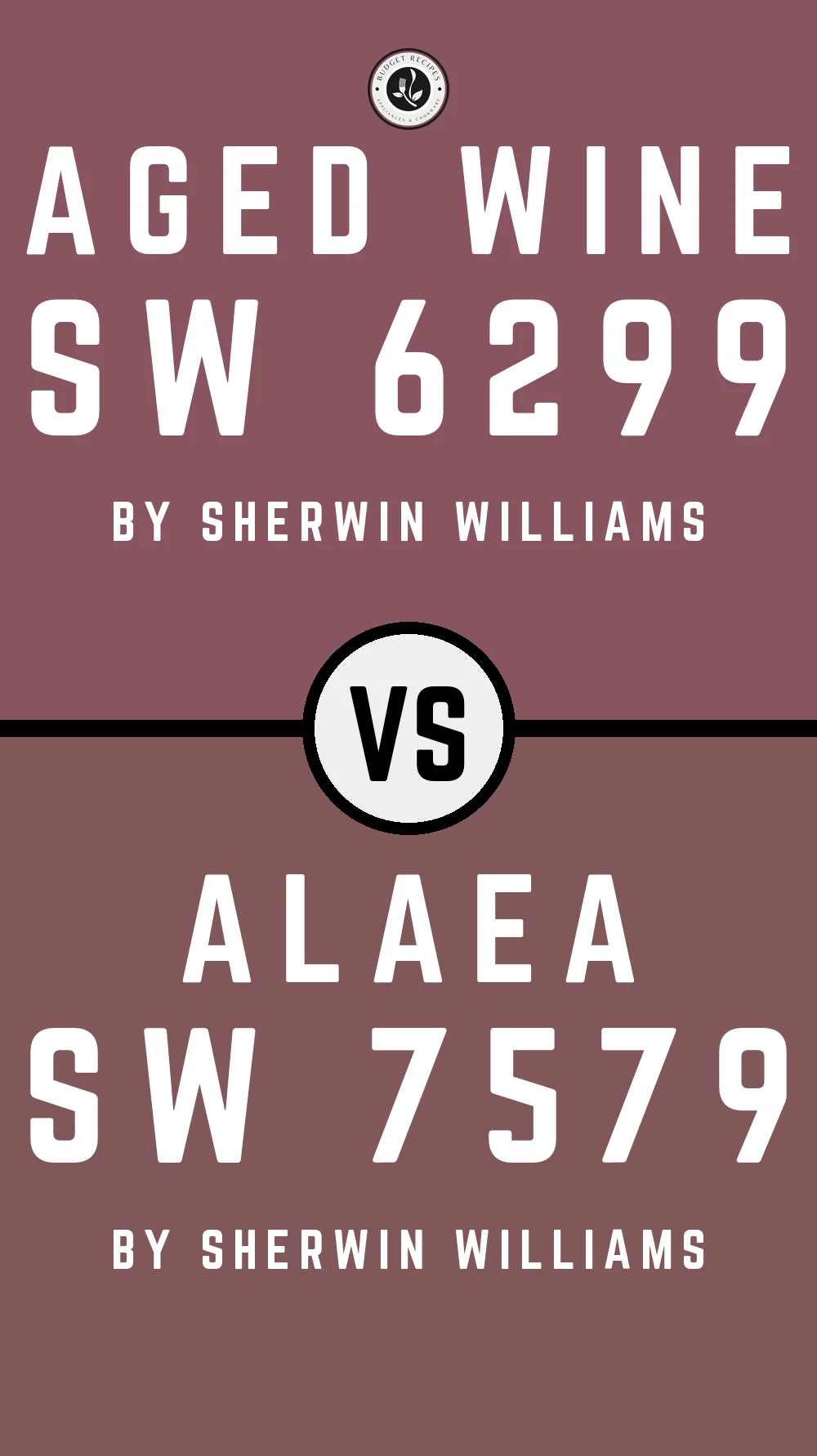 Aged Wine SW 6299 vs Alaea SW 7579