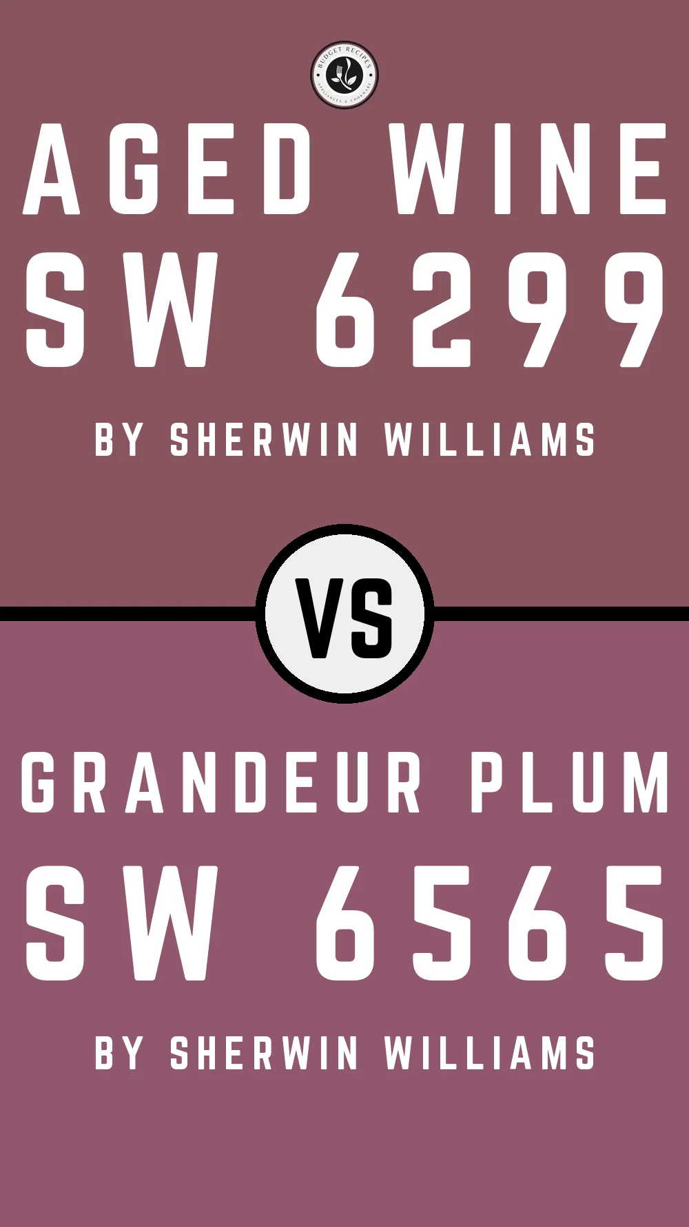 Aged Wine SW 6299 vs Grandeur Plum SW 6565