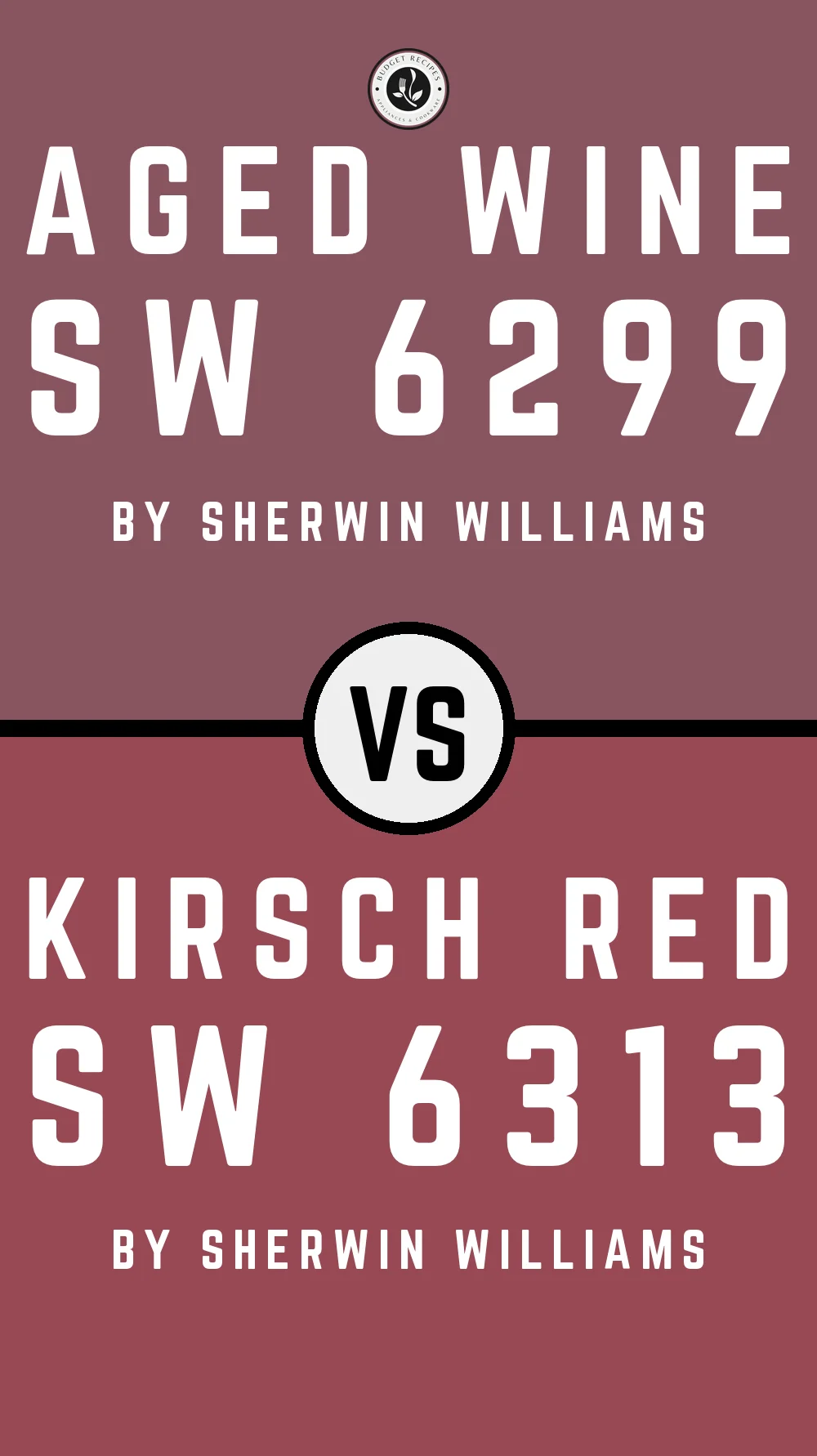 Aged Wine SW 6299 vs Kirsch Red SW 6313