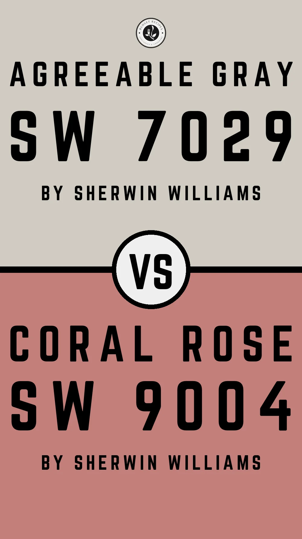 Agreeable Gray SW 7029 vs Coral Rose SW 9004