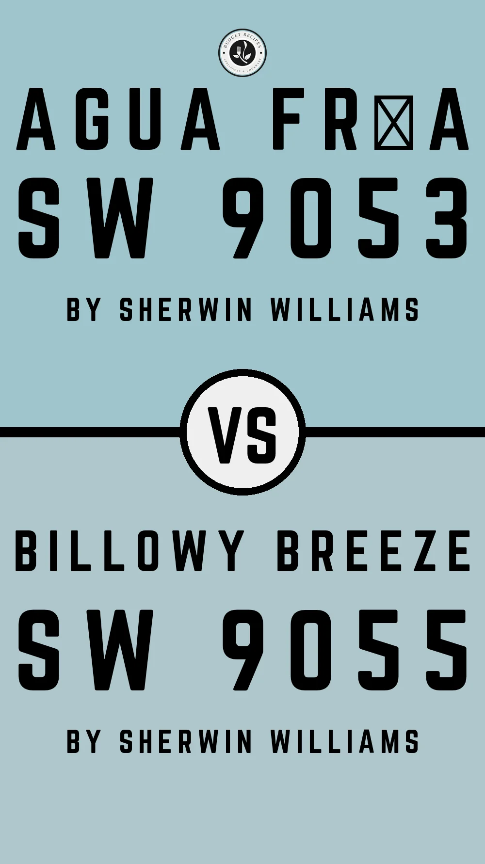 Agua Fría SW 9053 vs Billowy Breeze SW 9055