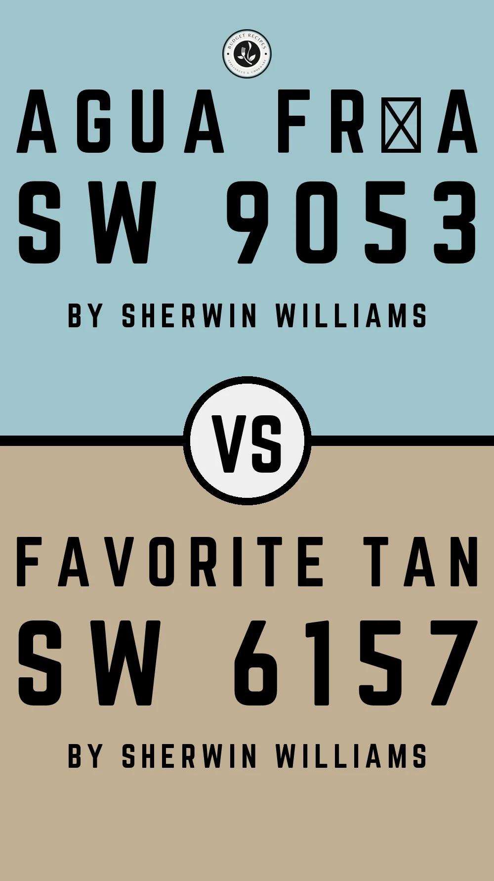 Agua Fría SW 9053 vs Favorite Tan SW 6157