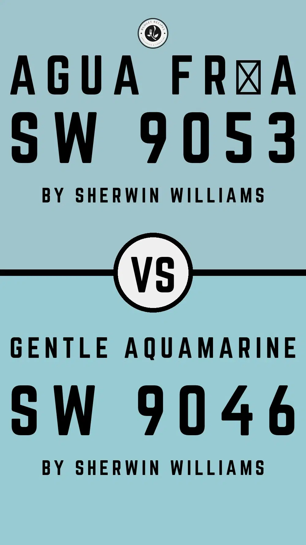 Agua Fría SW 9053 vs Gentle Aquamarine SW 9046