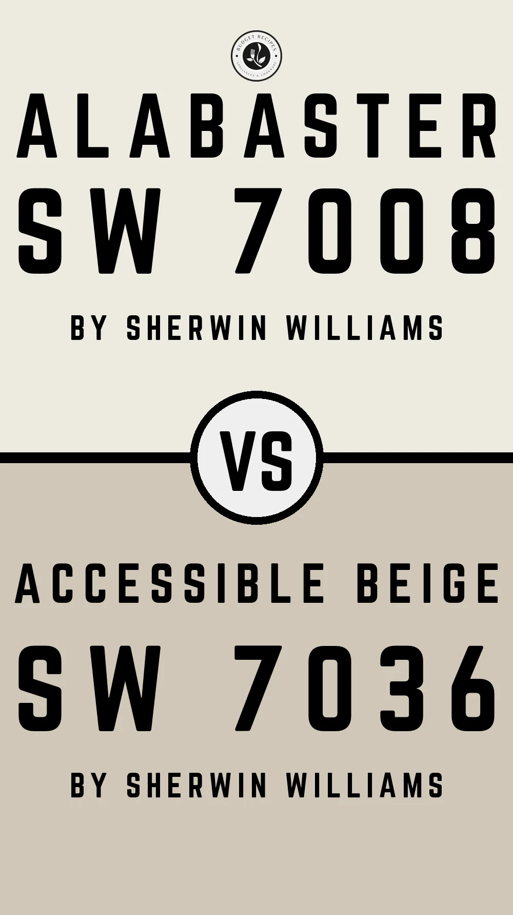 Alabaster SW 7008 vs Accessible Beige SW 7036