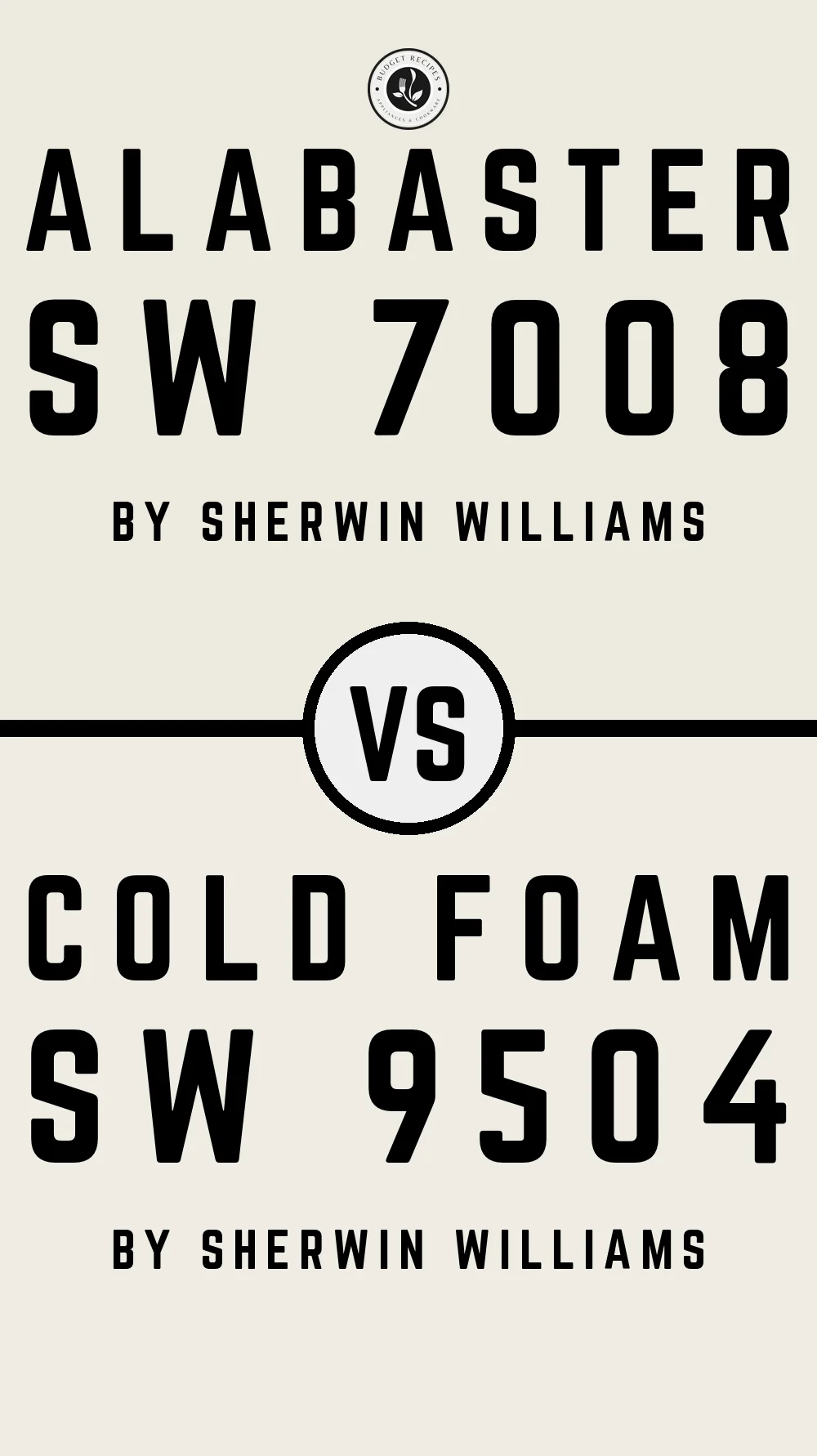 Alabaster SW 7008 vs Cold Foam SW 9504