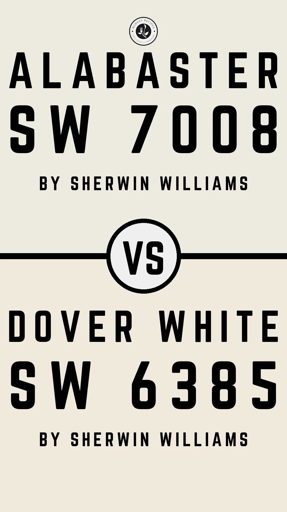 Alabaster SW 7008 vs Dover White SW 6385