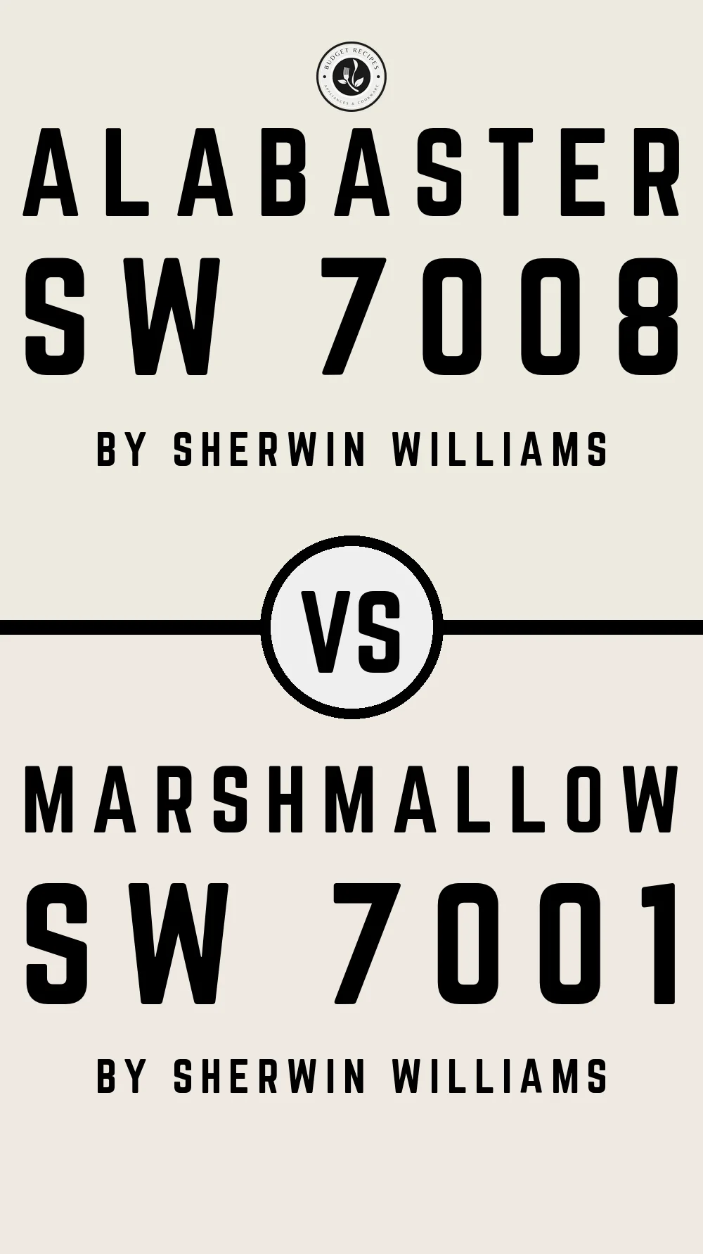 Alabaster SW 7008 vs Marshmallow SW 7001