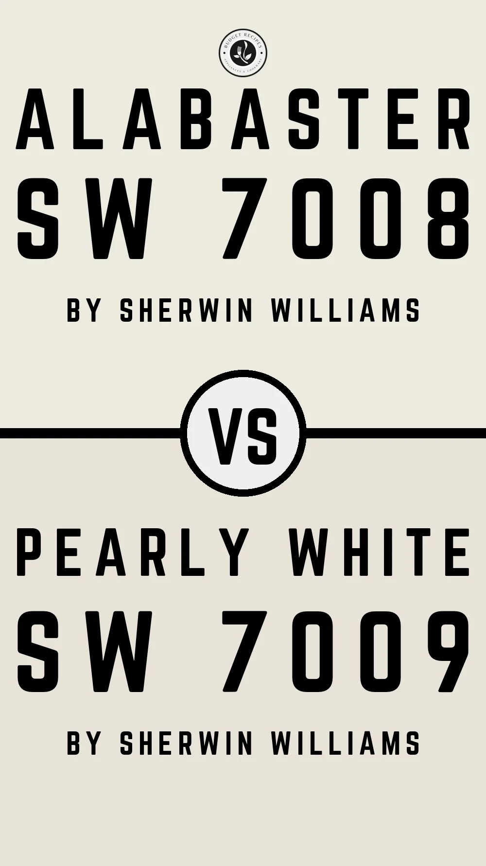 Alabaster SW 7008 vs Pearly White SW 7009