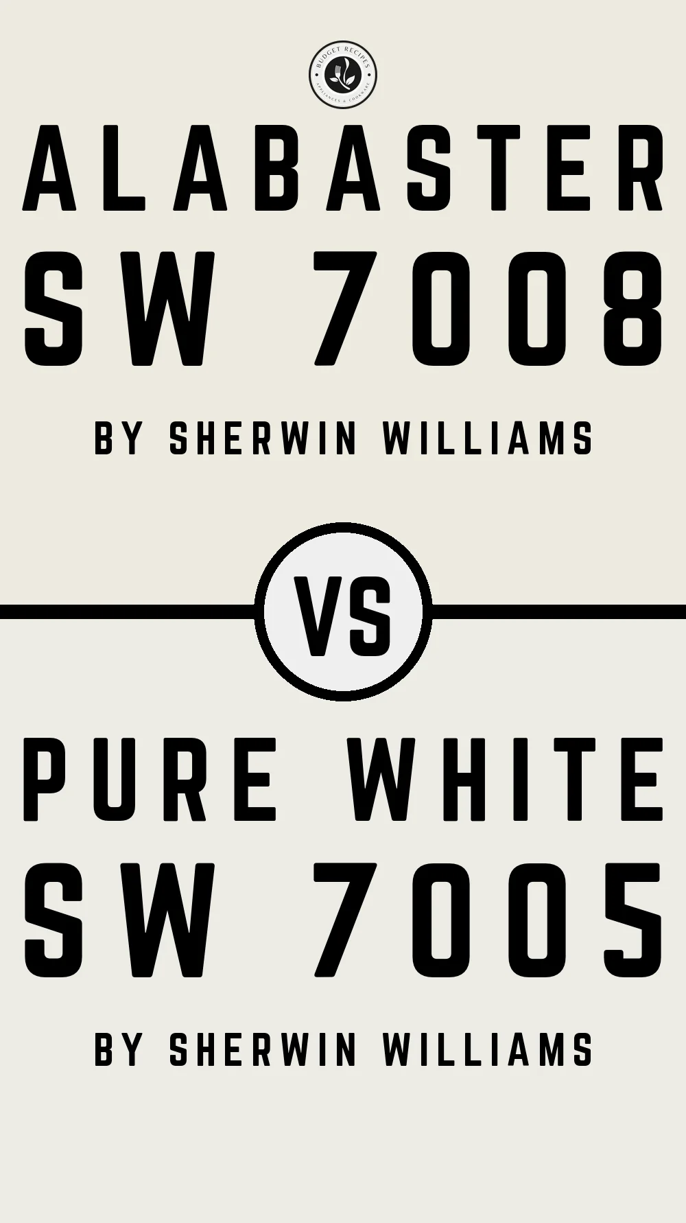 Alabaster SW 7008 vs Pure White SW 7005