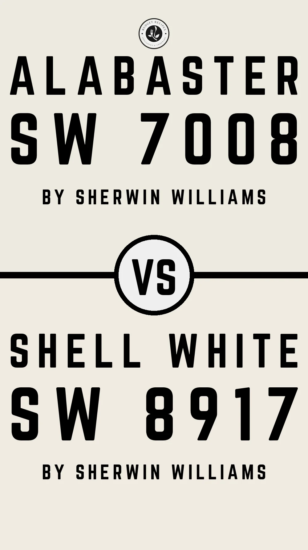 Alabaster SW 7008 vs Shell White SW 8917