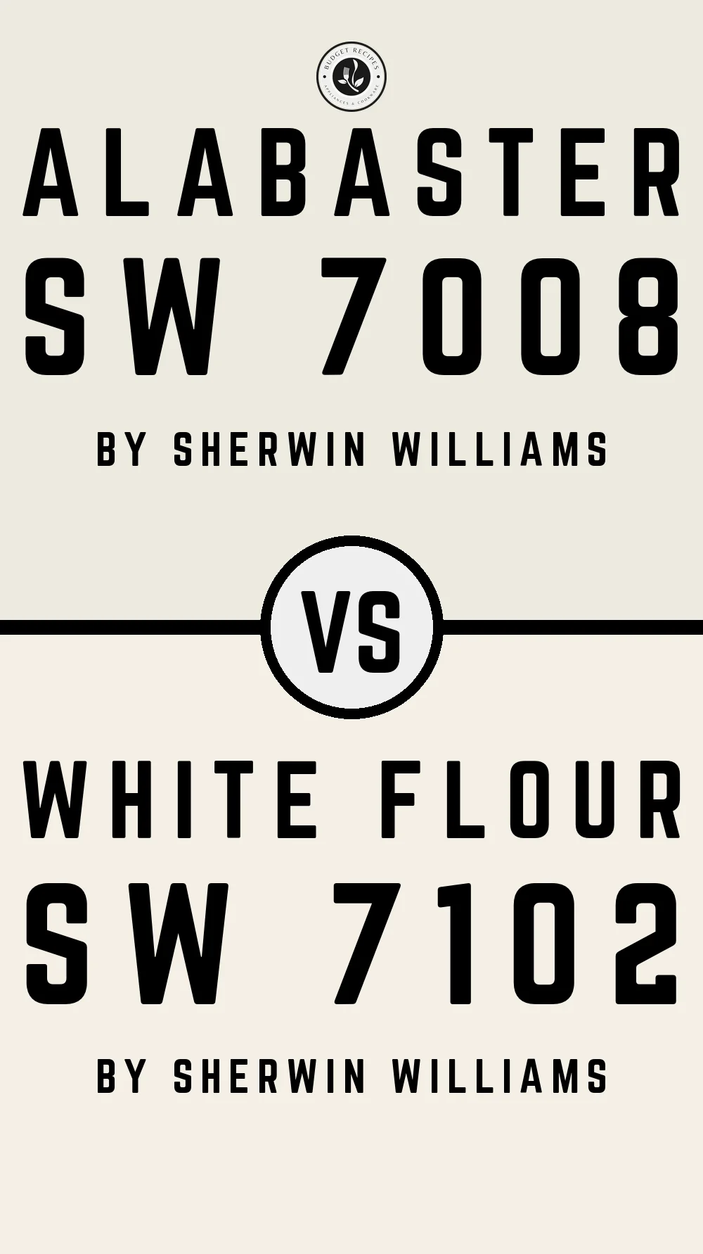 Alabaster SW 7008 vs White Flour SW 7102
