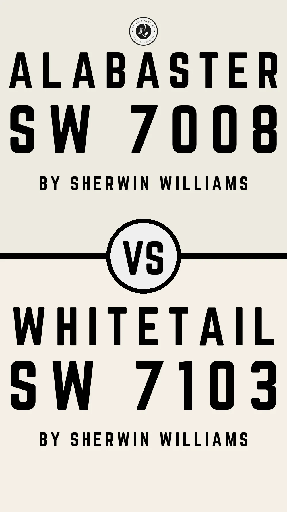 Alabaster SW 7008 vs Whitetail SW 7103