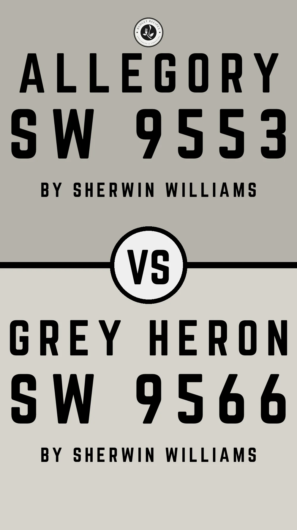 Allegory SW 9553 vs Grey Heron SW 9566