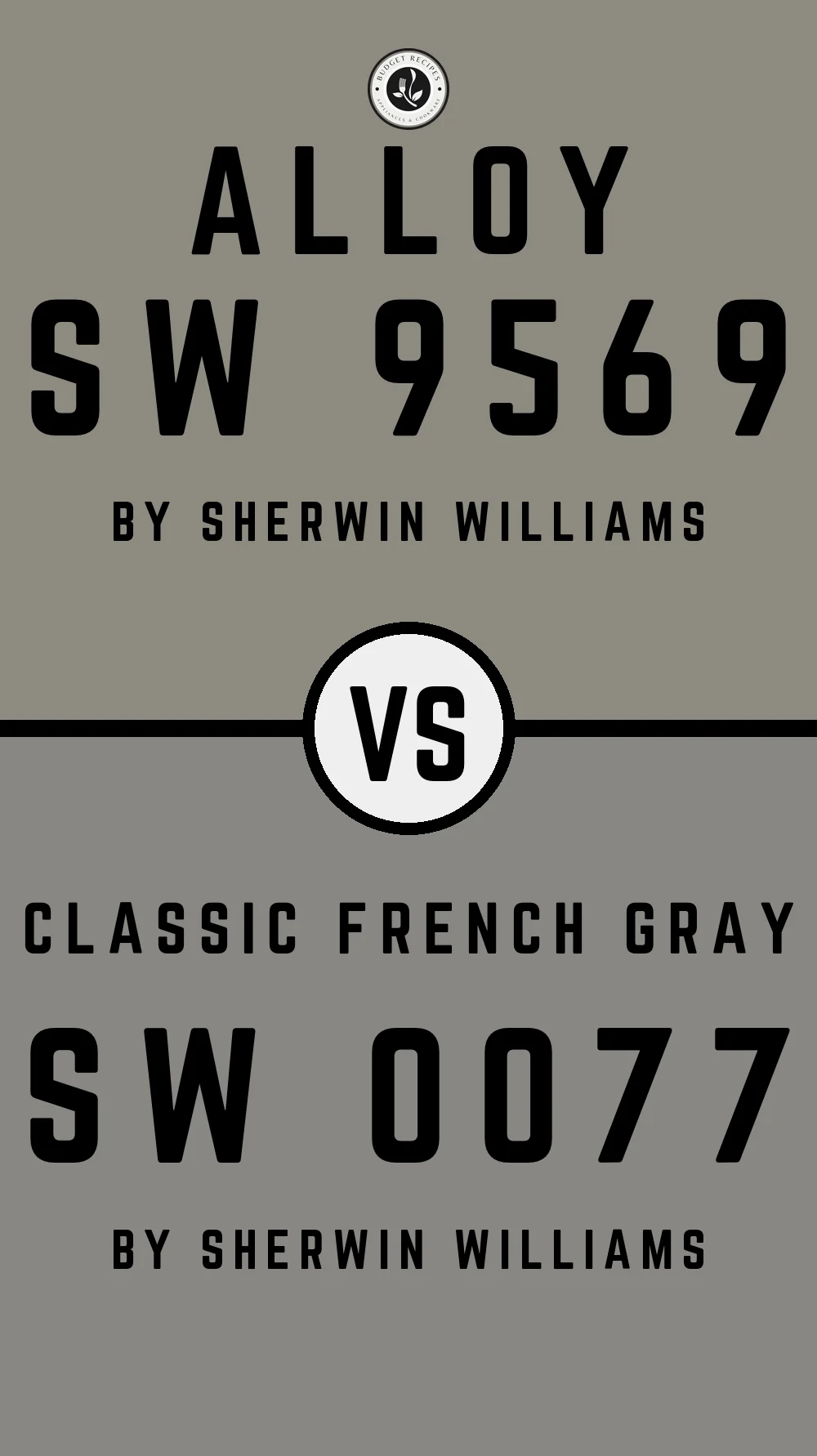 Alloy SW 9569 vs Classic French Gray SW 0077