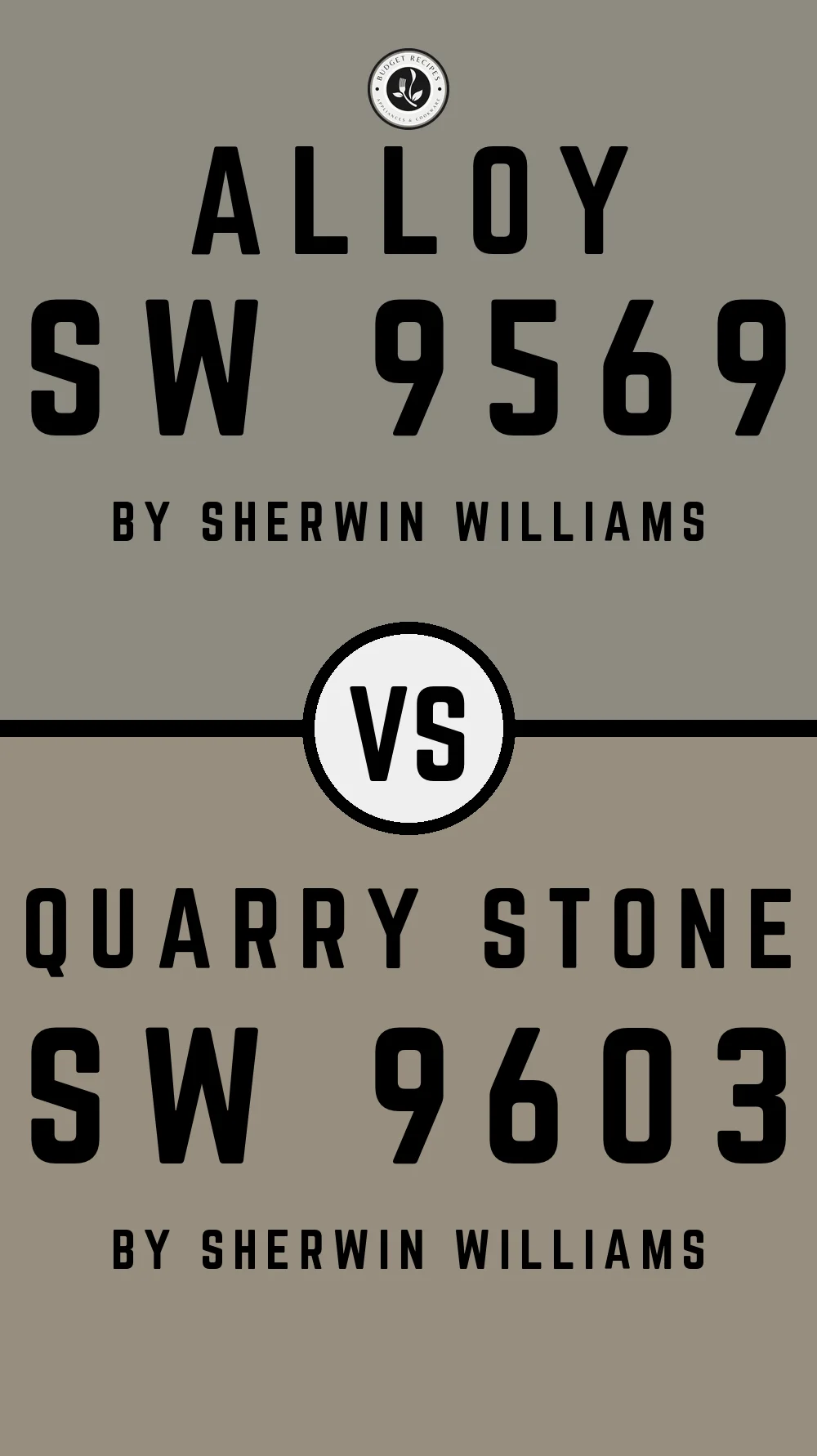 Alloy SW 9569 vs Quarry Stone SW 9603