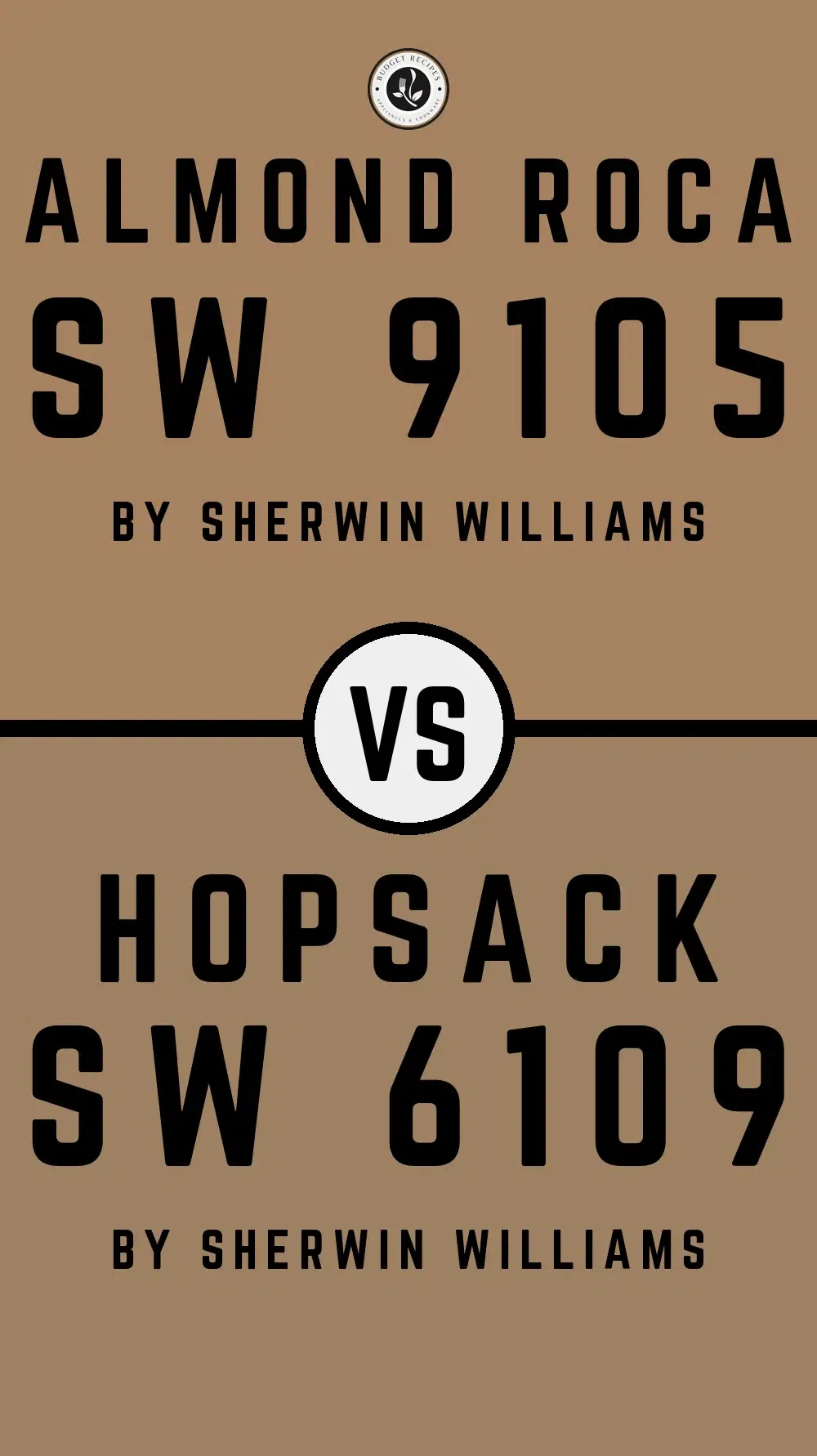 Almond Roca SW 9105 vs Hopsack SW 6109