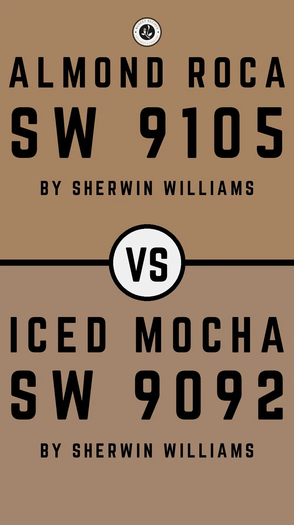 Almond Roca SW 9105 vs Iced Mocha SW 9092