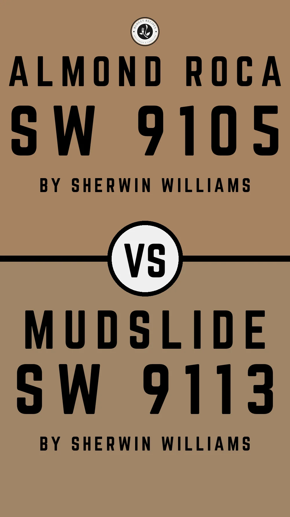 Almond Roca SW 9105 vs Mudslide SW 9113