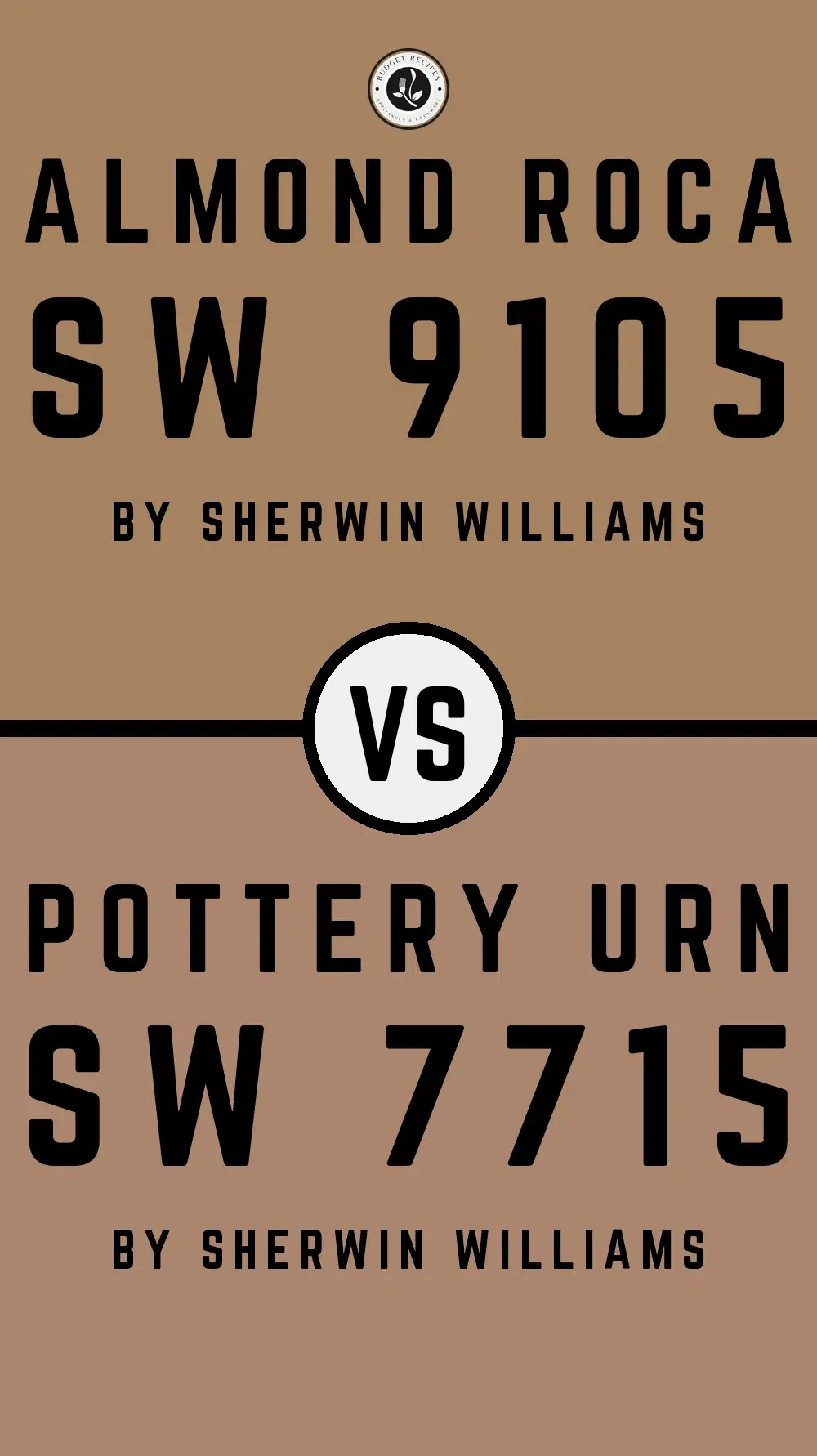 Almond Roca SW 9105 vs Pottery Urn SW 7715