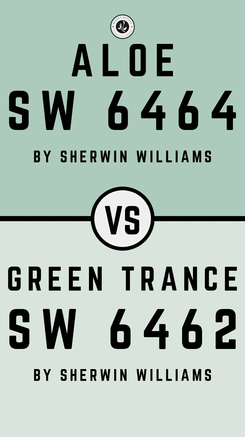 Aloe SW 6464 vs Green Trance SW 6462