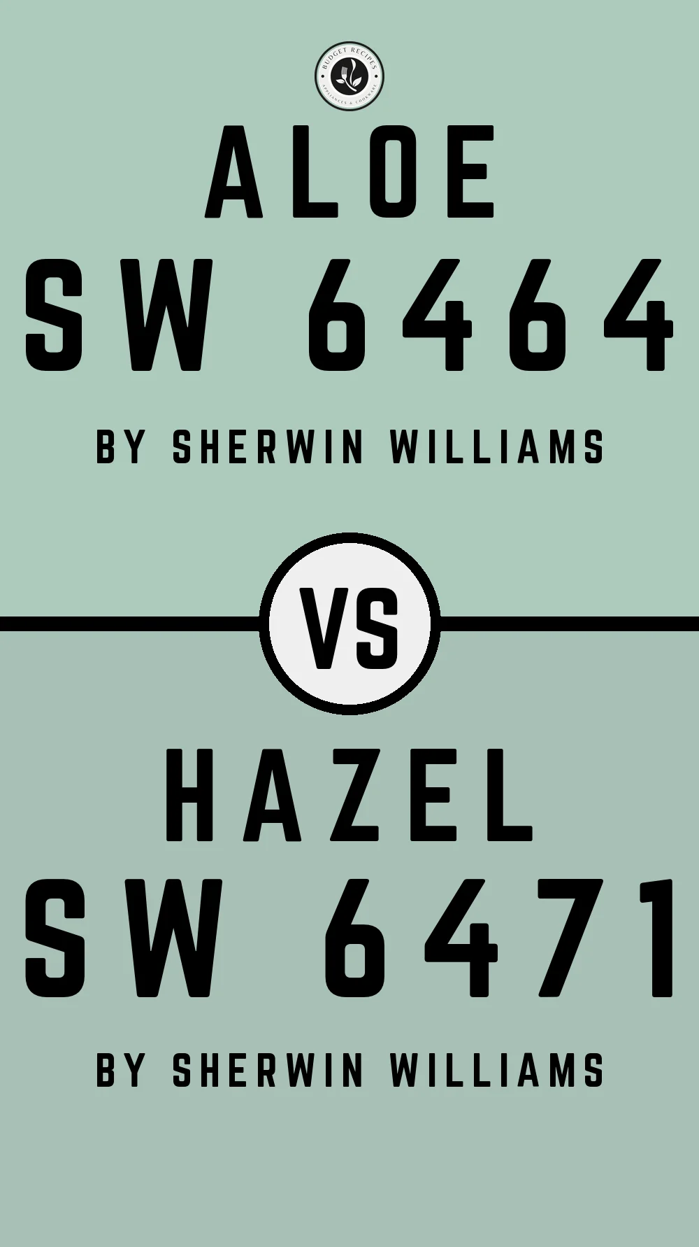 Aloe SW 6464 vs Hazel SW 6471