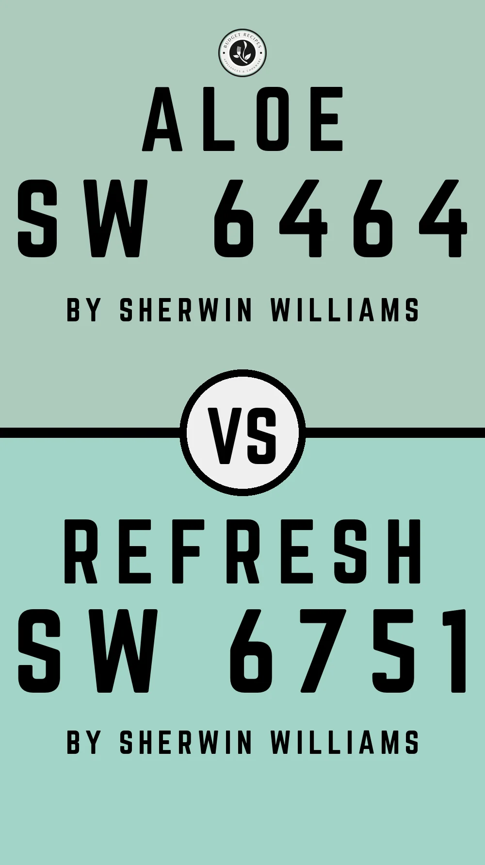 Aloe SW 6464 vs Refresh SW 6751