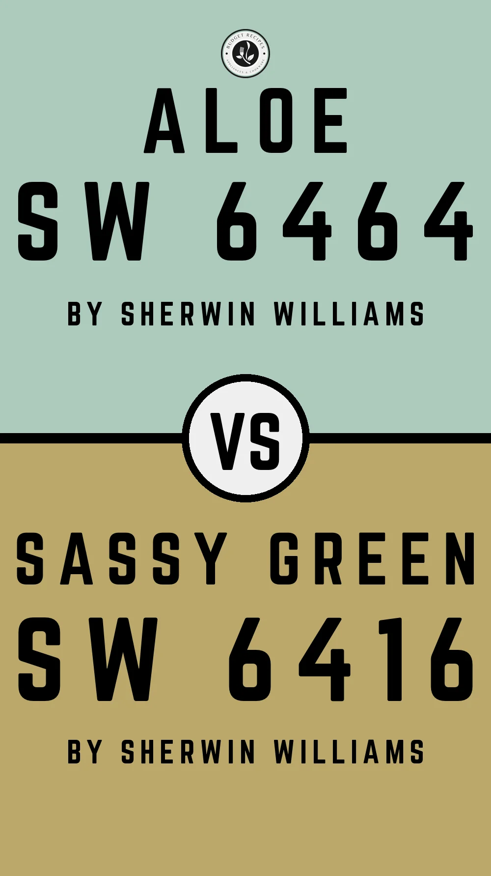 Aloe SW 6464 vs Sassy Green SW 6416