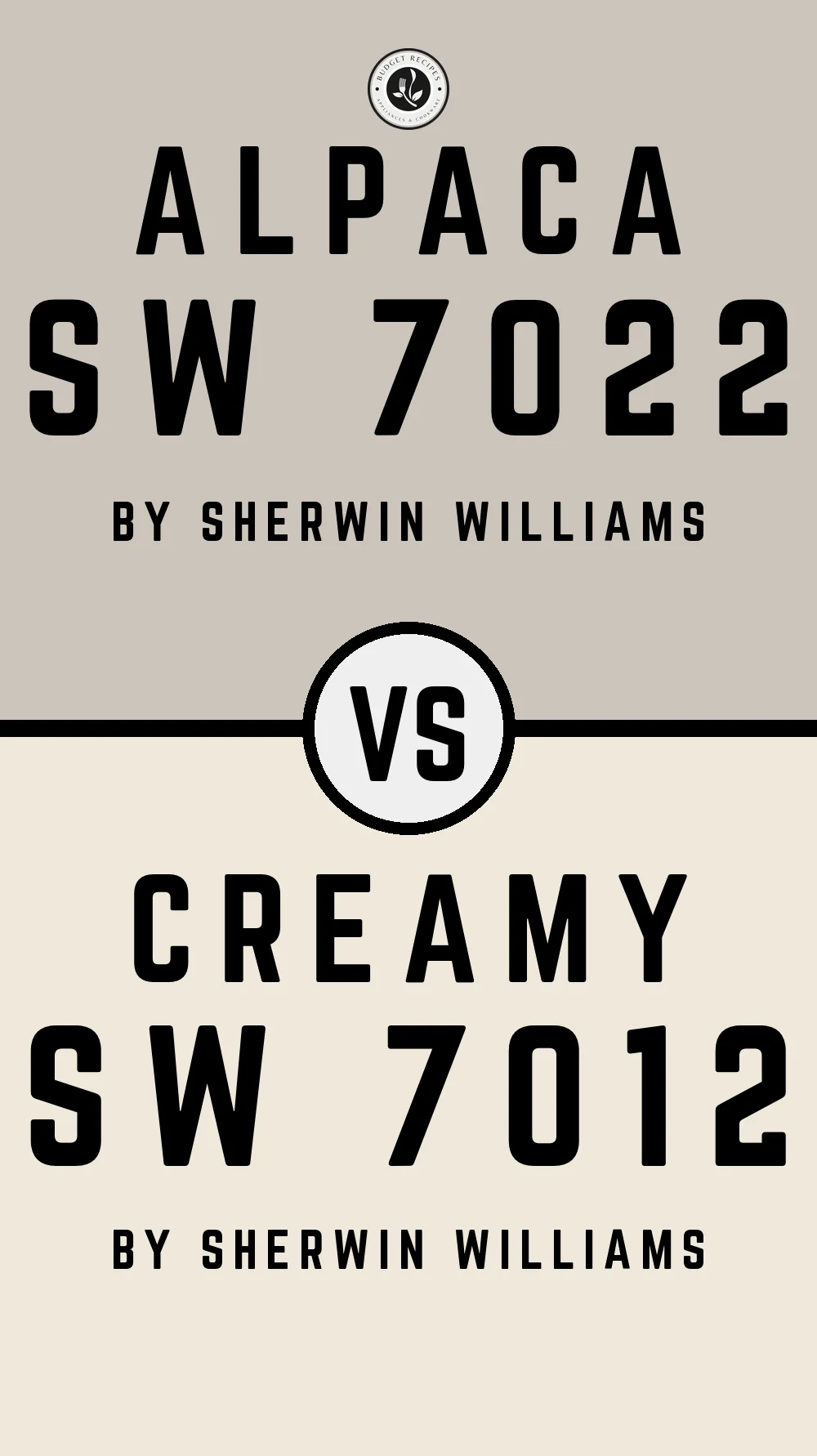 Alpaca SW 7022 vs Creamy SW 7012